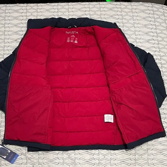 Nautica Men's Large Navy Quilted Puffer Jacket - Picture 12 of 12